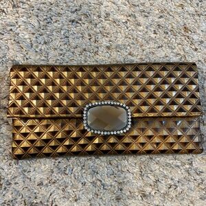 Jessica McClintock Brown Textured Crossbody Bag